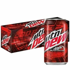 Mountain Dew Code Red, Cherry Flavour, 12 Pack of 355ml Cans- Free Fast Delivery