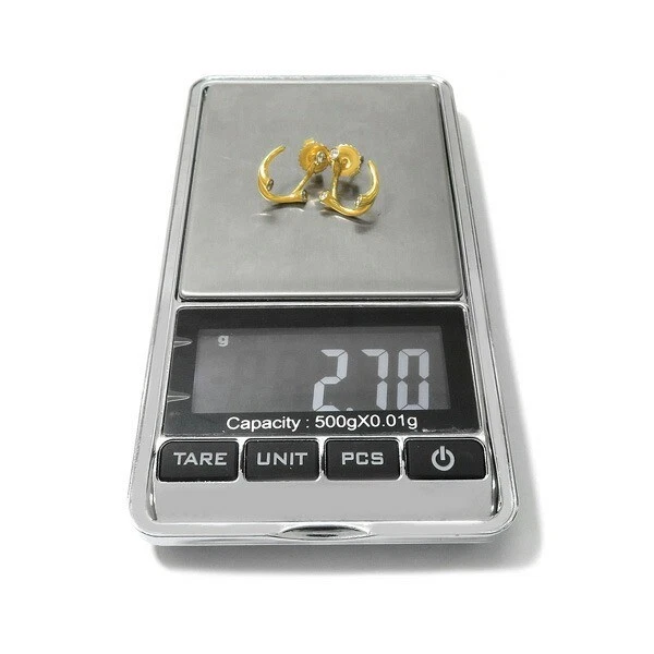 Georg Jensen MAGIC Stud Pendientes Diamante Oro Amarillo 18K 0.6 pulgadas Joy... - Imagen 3 de 4