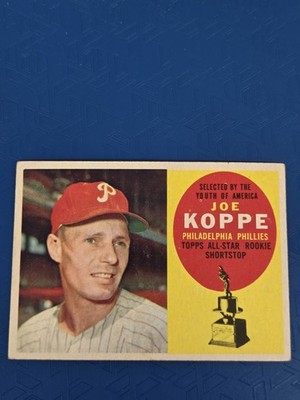 1960 Topps #319 Joe Koppe Philadelphia Phillies BASEBALL Card 8L