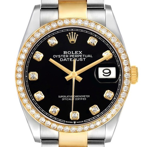 Rolex Datejust 36 Steel Yellow Gold Diamond Mens Watch 126283