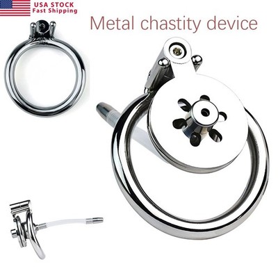 Stainless Steel Chastity Cage with Removable Sound, Secure Anti-Escape Lock