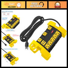 Heavy Duty 8 Outlet Power Strip with USB, 2700J Surge Protector, 10FT Cord, Meta