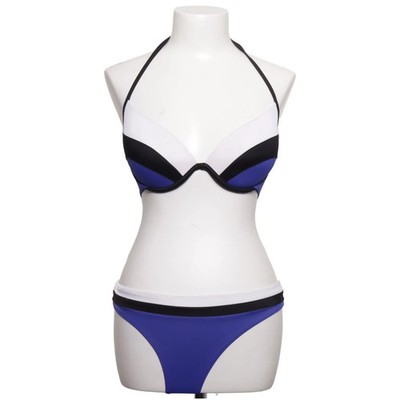 Hunkemöller, Bikini, Größe: S, Elasthan/Polyamid, Blau/Schwarz/Weiß #hQl