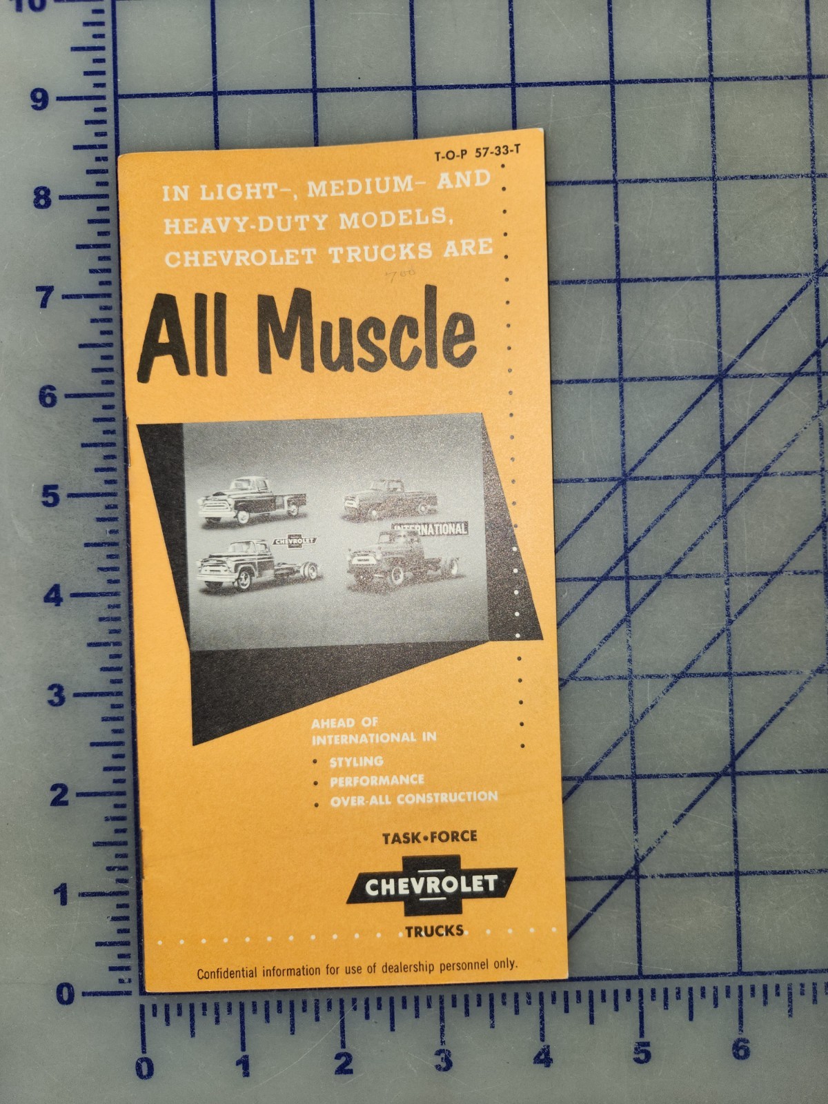 1957 Chevrolet Truck All Muscle Brochure Original