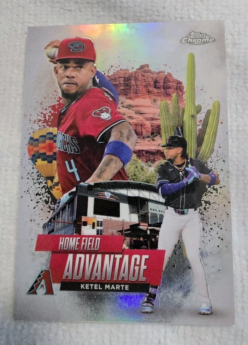 🔥🔥 2025 TOPPS CHROME KETEL MARTE HOME FIELD ADVANTAGE SSP 🔥🔥