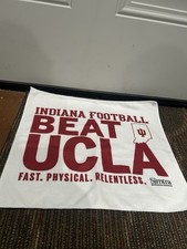 Indiana University Football Beat UCLA Rally Towel. 2025 Champions Go IU !
