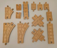 Thomas Wooden Railway Mixed Lot Y Track, Cross Track, Roadway