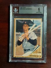 1962 Topps #425 Carl Yastrzemski Beckett Graded 6 EX-MT