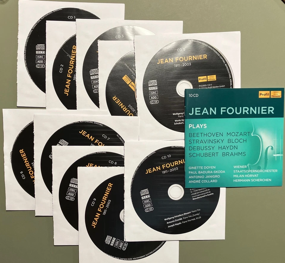 Jean Fournier plays: Beethoven, Mozart, Stravinsky... - 10 CD Edition (Hänssler) - Bild 4 von 4