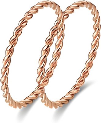 LIU JUN Copper Tensor Ring For Women, Pure Copper Tensor Solid Twisted Handmade