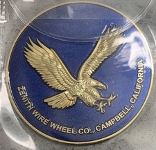 Zenith Wire Wheel Thin Metal Chips Emblems Set Of 4 Size 2.5 Blue Gold