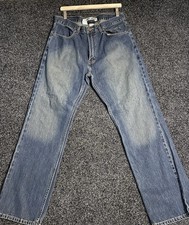 Harley Davidson Genuine Motor Clothes Jeans Mens 34x34 Blue Distressed Denim