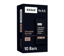 RXBAR Chocolate Sea Salt Chewy Protein Bars Gluten-Free Ready-to-Eat 10 Count