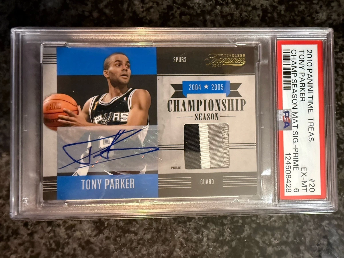 Panini Tony Parker Basketball Autographed Sports Trading Cards