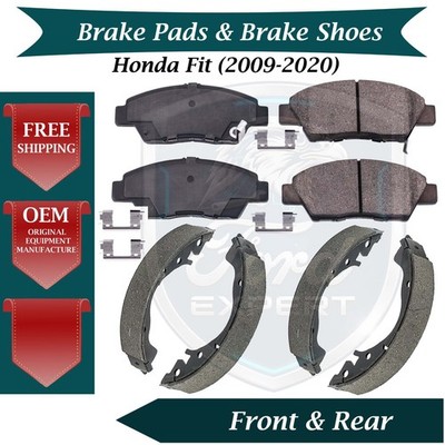New OE Front Pads & Rear Shoes For 2009-2020 Honda FIT 9 Yr Warranty