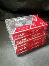 BASF Ferro Extra I 90 Min Blank Audio Cassette Tape Lot of 5 IEC Type I Normal