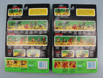 Kenner Lava Planet Predator and Nightstorm Predator Sealed on card