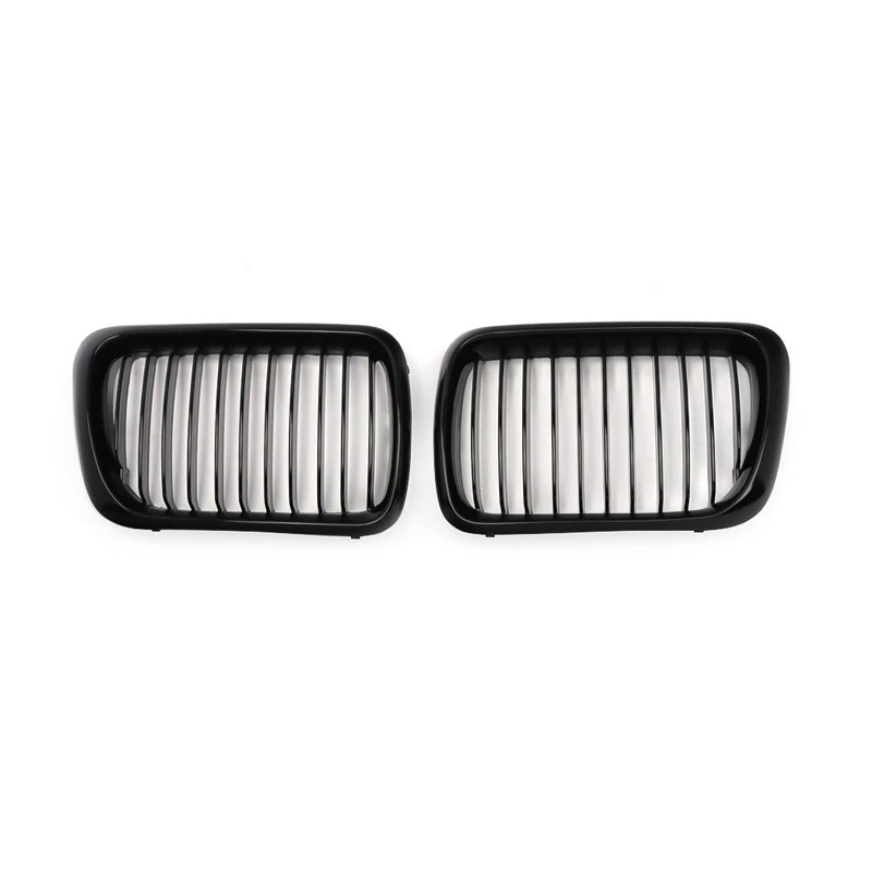 Gloss Black Front Kidney Grill Grille for BMW E36 M3 318i Sedan 3 Series 1996-99 Foto 2 de 4