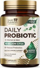 Probiotics 50 Billion CFU  10 Strains - Daily Probiotic Lactobacillus Blend Gut