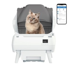 Automatic Cat Litter Box Self Cleaning - App Control, Open-Design, Smart Heal...