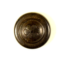 Bague fleur caoutchouc dur fantaisie Goodyear 1851 centre avant guerre civile bouton 2 C20