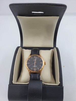 Marvin Watch C1850 Handaufzug 17 Jewels 5 ATM Gold Schwarz_0,123_5