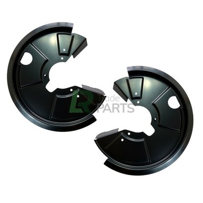 NEW REAR BRAKE DISC BACK PLATES MUD SHIELDS X2 FOR DEFENDER & FITS DISCOVERY 1