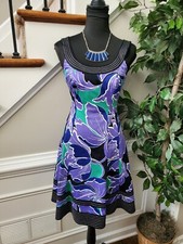 Nine West Women's Polyester Scoop Neck Sleeveless Knee Length Dress Size 2