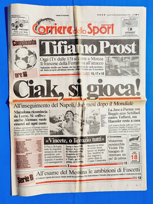 Gazette Dello Sport 27 Mai 1990 Pele Maradona Senna Prost Bugno Parma