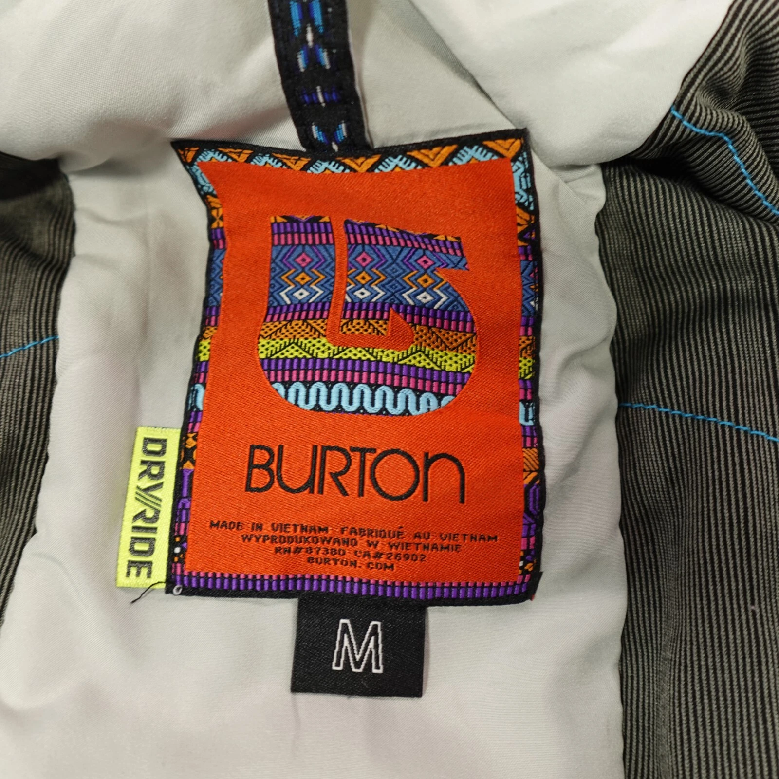 burton dryride snow ski snowboarding jacket
