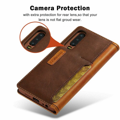 Flip Leather Case Wallet Magnetic Phone Cover For Huawei P20 Mate20 Pro P30 Lite - Picture 7 of 32