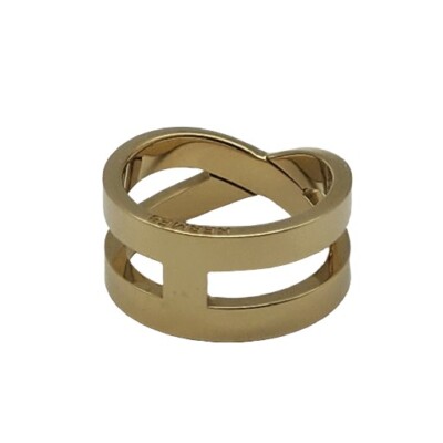 HERMES Paris Ruban Scarf Ring Gold Tone Never Worn in Original