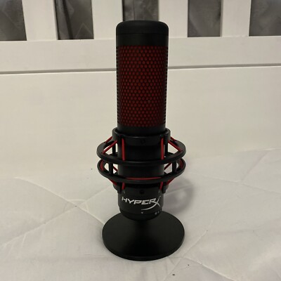 HyperX QuadCast USB Condenser Microphone Black Red Compatible: PC And Console 