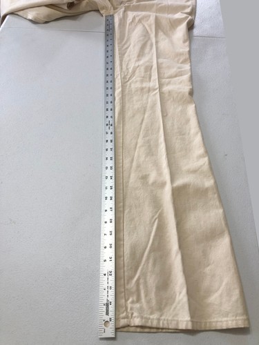 Pantalones de lona acampanados retro GAP de colección para hombre reales 34x35,5" tela vela crema años 70/80 - Imagen 14 de 23