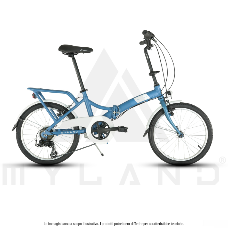 BICICLETTA PIEGHEVOLE BLU BICI DA DONNA UOMO RUOTE DA 20