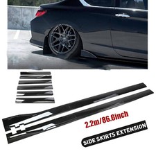 Glossy Black Side Skirt Rocker Lip Splitter For Hyundai Genesis Coupe Veloster
