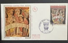 AtoZ. France Art FDC Church Column Silk Cachet