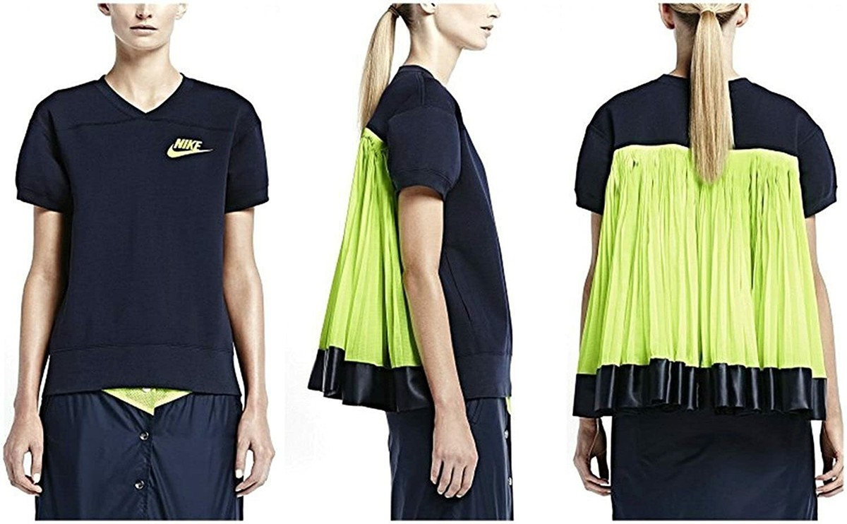 Nike Nikelab X Sacai Short Sleeved Sweater Top Shirt 716923 Nike Nikelab X Sacai Short Sleeved Sweater Top Shirt 716923