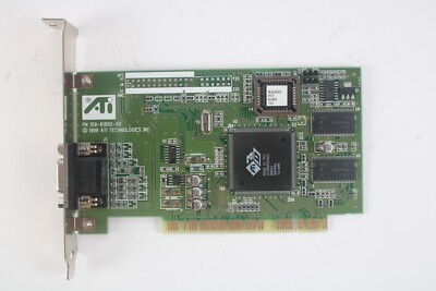 ATI Rage IIC PCI VGA RGB Full Height Video Card 109-61800-00 1026180201