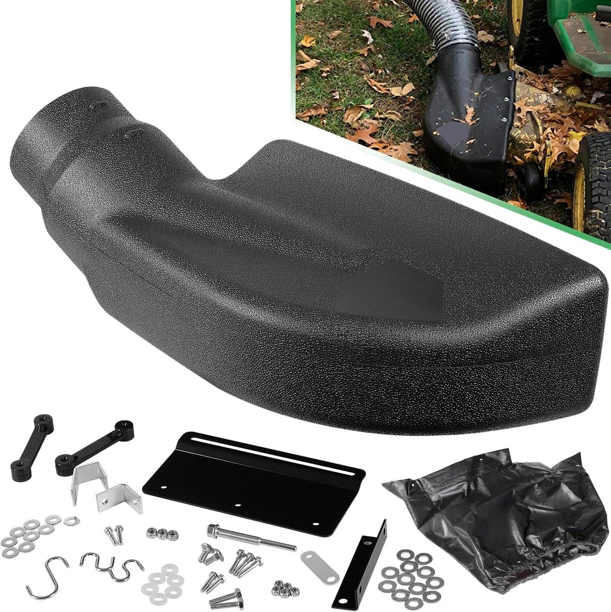 62468 Universal Deck Boot Chute Leaf Vacuum Bagger Adapter Kit for