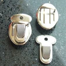 2 5 10 C Closure Catch Tuck Lock 4 Leather Bag Case Clasp hangbag Purse S Nickle