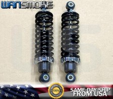 Pair Rear Coilover Shock Spring Hot Rod Set 180 Lbs Solid Bushing Hat Universal