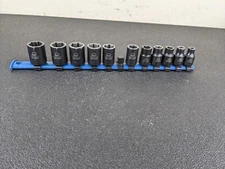 #bj743 Matco Tools ADV  3/8 Drive Short Shallow Impact Socket Metric 6 Point Set