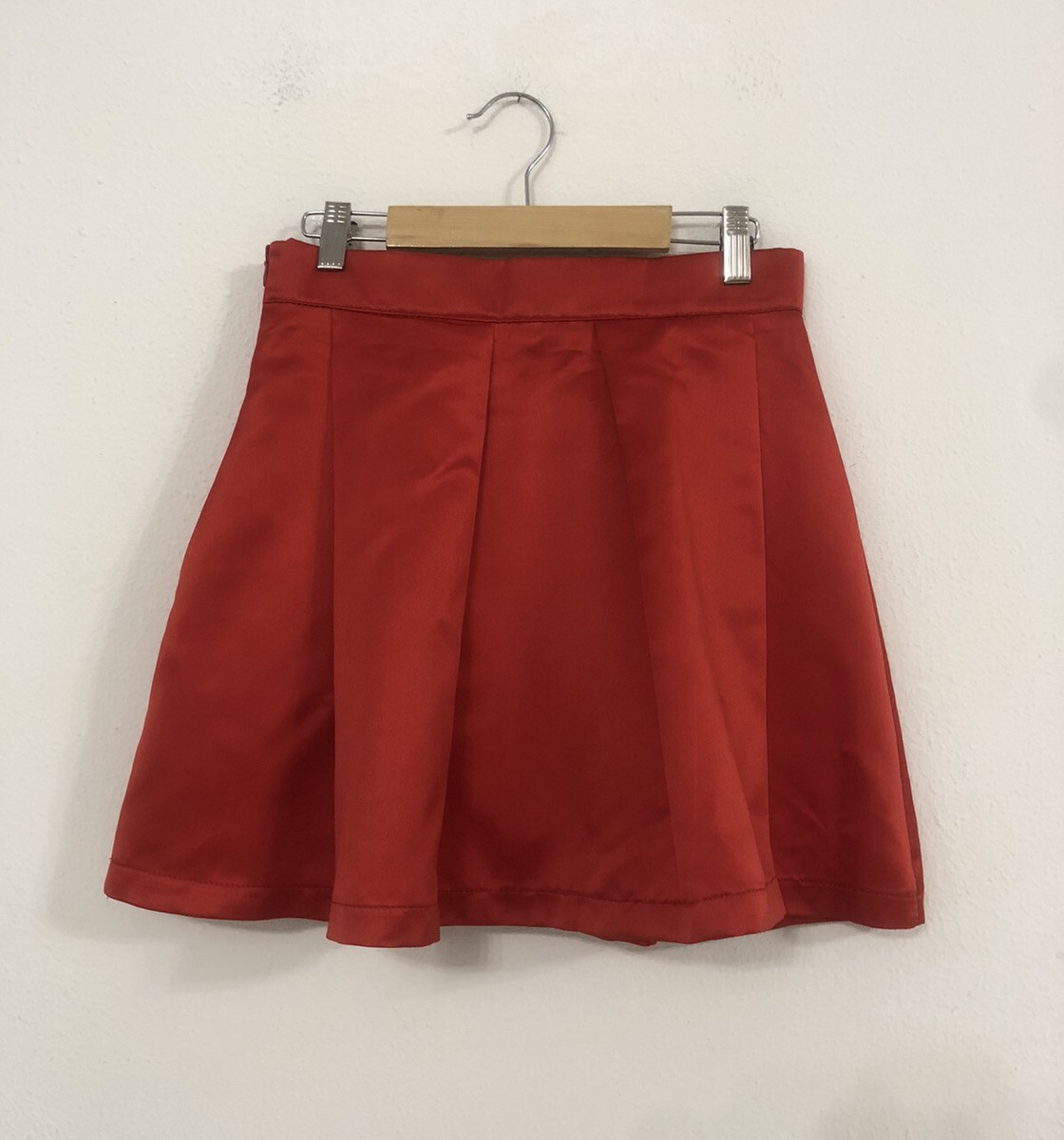 DIXIE Gonna minigonna rossa a pieghe Tg S