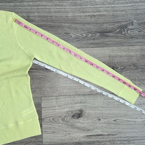 Suéter De Colección Banana Republic Lana Merino Extra Fina Talla Pequeña Verde Lima Italiano - Imagen 10 de 10