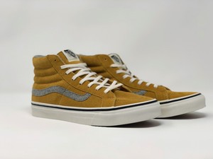 vans sk8 hi slim khaki hi top trainers