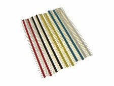 10PCS HQ 40-Pin 2.54mm Straight Male Header 5 color: Red Black Yellow Blue White