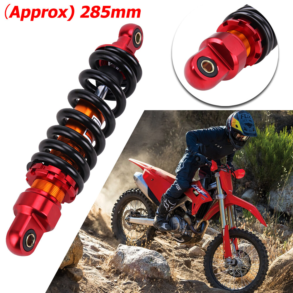 Amortisseur Arrière Moto 285 Mm - Ressort Réglable Pour Dirt Bike, Pit Bike 70cc à 150cc, ATV - Montage Universel 10mm