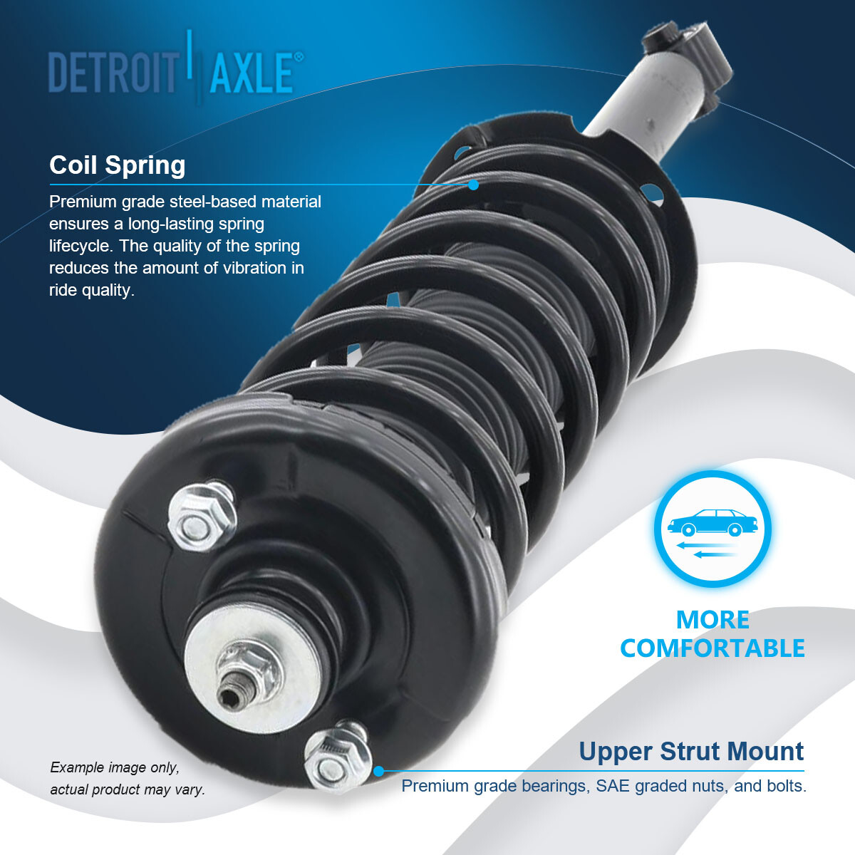 Rear Strut w/ Coil Spring Assembly for 2004 2005 2006 2007 Honda Accord ...