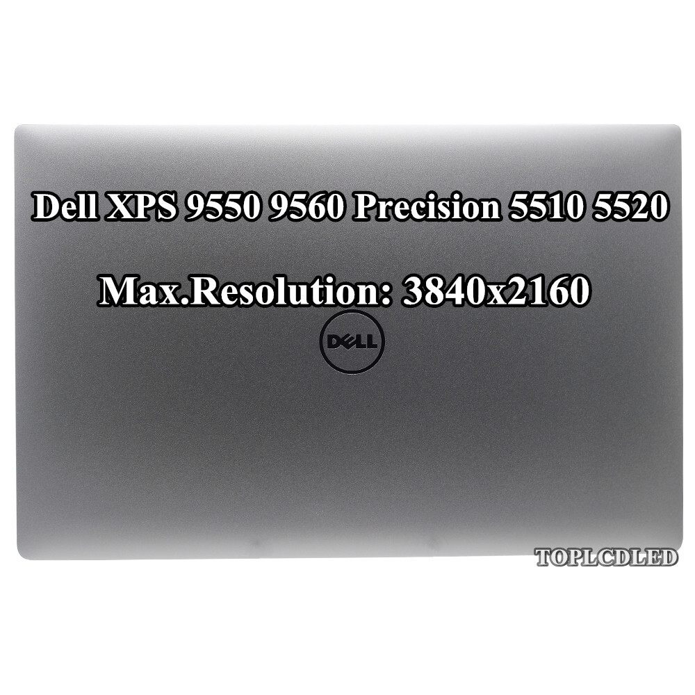 Silver 15.6"" Dell XPS 15 9550 9560 UHD 3840x2160 LCD Touch Screen Top Assembly
